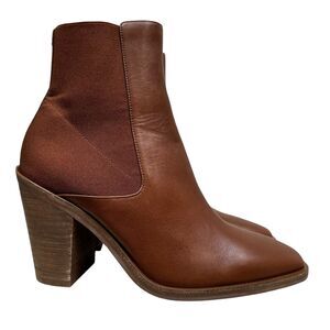 Rag & Bone Womens Ankle Boots Brown Leather Block Heel Sz EUR 39.5 Made In Italy
